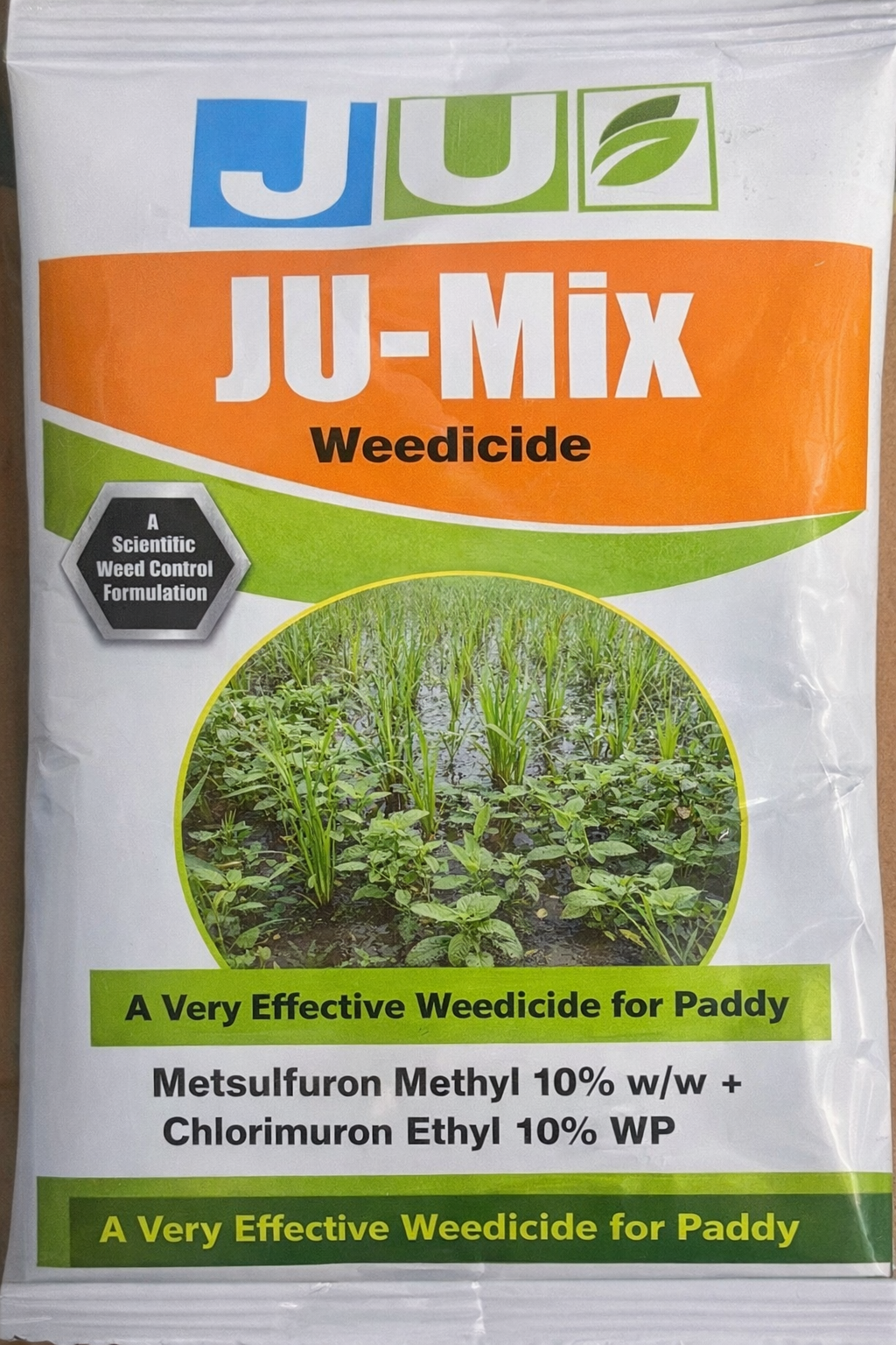 chlorimuron ethyl herbicide JU Mix Metsulfuron Methyl 10% + Chlorimuron Ethyl 10% WP Herbicide, Pre Emergent As Well As a Post Emergent