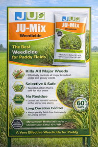 JU Mix Metsulfuron Methyl 10% + Chlorimuron Ethyl 10% WP Herbicide, Pre Emergent As Well As a Post Emergent